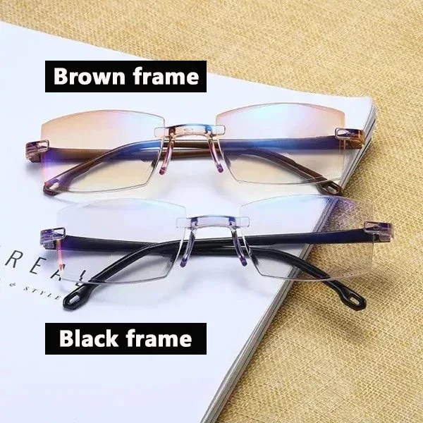 NEW DIAMOND-CUT BIFOCAL PROGRESSIVE & ANTI-BLUE EYEWEAR ULTRALIGHT READING GLASSES