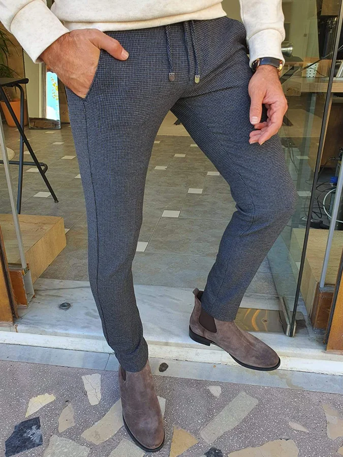 Men's Casual Gray Trousers