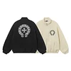 Chrome Hearts Horseshoe Embroidered Sherpa Jacket - Black Cream Gothic Coat 825