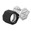 10X Jewelery Loupe Hexagonal Metal Mini Magnifying Glass 20.5mm Magnifier