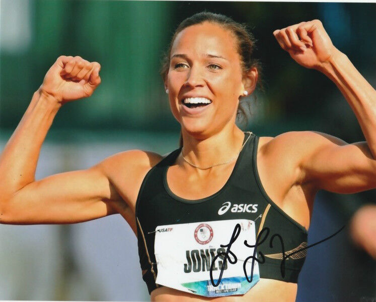 Lolo Jones USA Hurdles Autographed Signed 8x10 Photo Poster painting COA