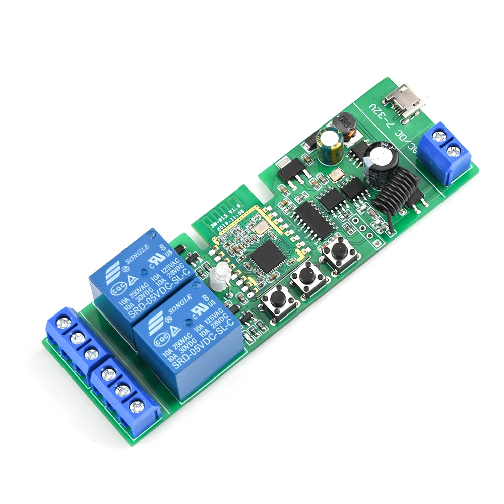 2CH Smart Switch Relay Module Zigbee USB 5V AC DC 7-32V 85-250V RF433 ...
