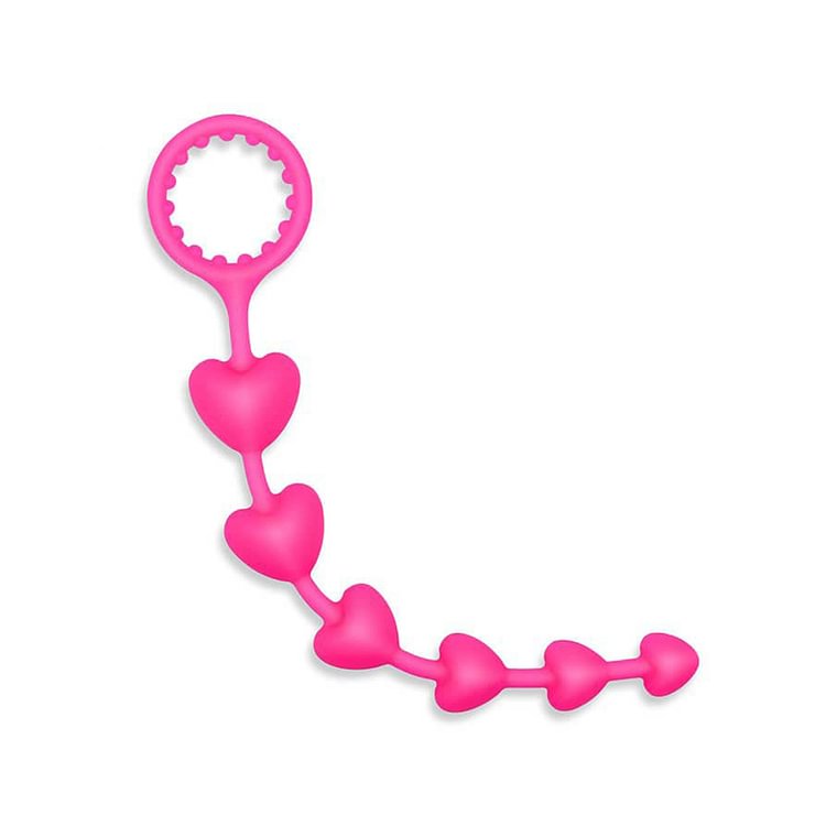 Soft Silicone Wholesale Waterproof Heart-Shaped Silicone Extra Long Anal Bead Sex Toys For Men