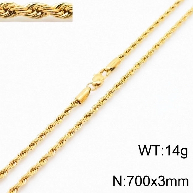 Jewelry Fashion Geometric 304 Stainless Steel 18K Gold Plated Plating Stainless Steel Necklaces