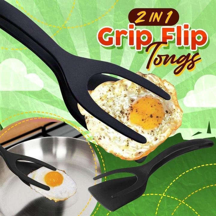 2 In 1 Grip Flip Tongs