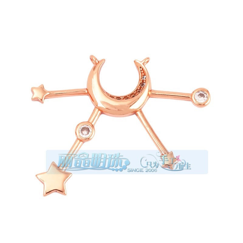 1 Piece 15 * 21mm 18 * 23mm 9*16mm Copper Zircon Sun Star Lightning Pendant Jewelry Accessories