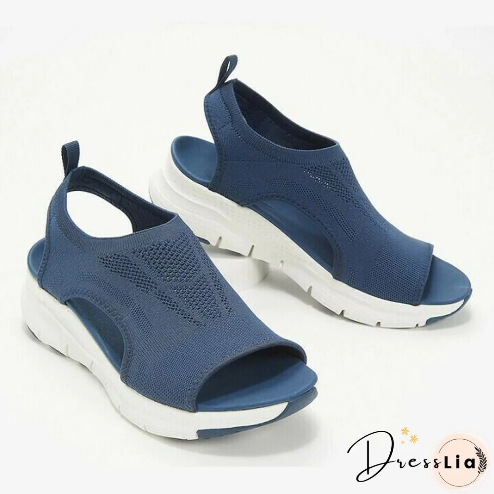 Summer Sport Sandals Washable Slingback Orthopedic Slide Women Platform Sandals Soft Wedges Shoes Casual Footwear