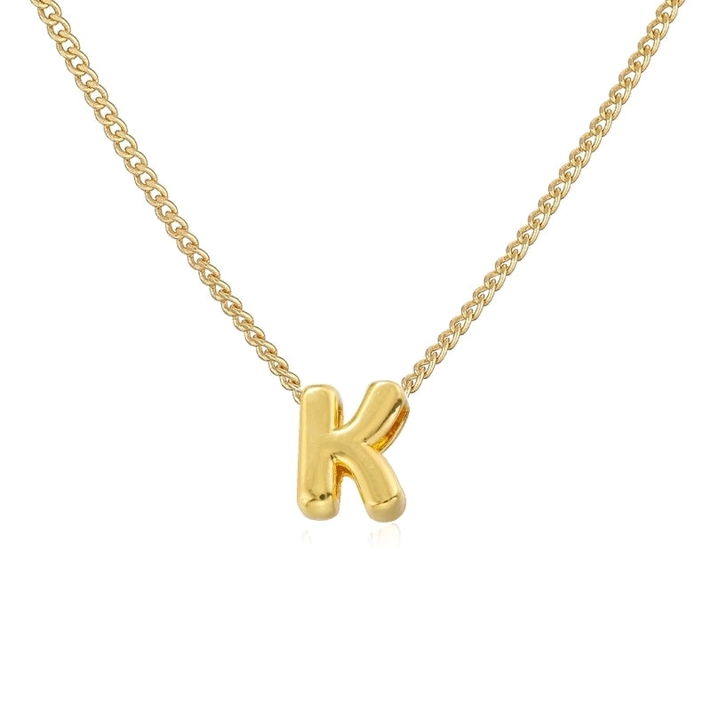 Copper 18K Gold Plated Letter Necklace
