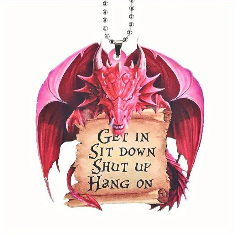 Blue Double-wing Dragon Car Hanging Ornament Mirror Pendant-BSTC1046