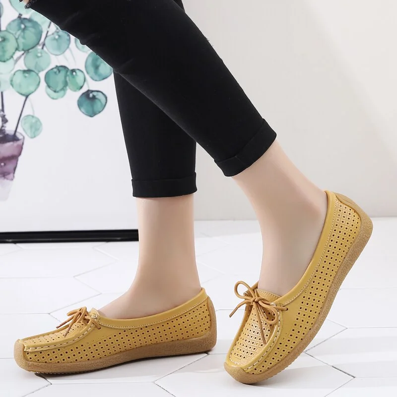 Women Breathable Summer Platform Shoes Comfortable Bottom Lace Up Nurses Shoes Slip-On Loafers Light Sneakers Zapatos De Mujer