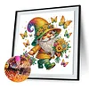 Peinture diamant de forme spéciale de gnome de fleur-30*30cm