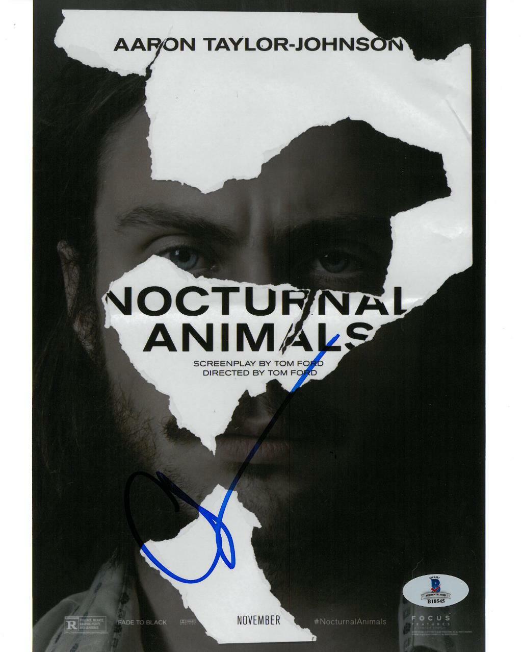 Aaron Taylor-Johnson Signed Nocturnal Animals Auto 8x10 Photo Poster painting BECKETT #B10545