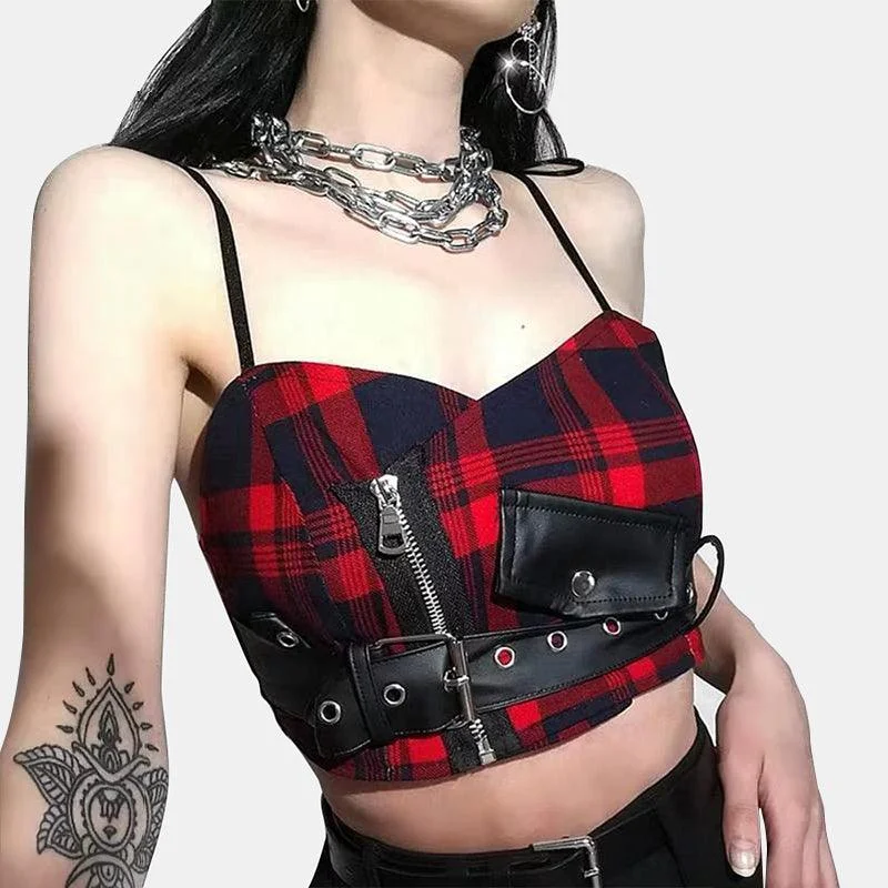 Faux Leather Slim Fitted Bustier