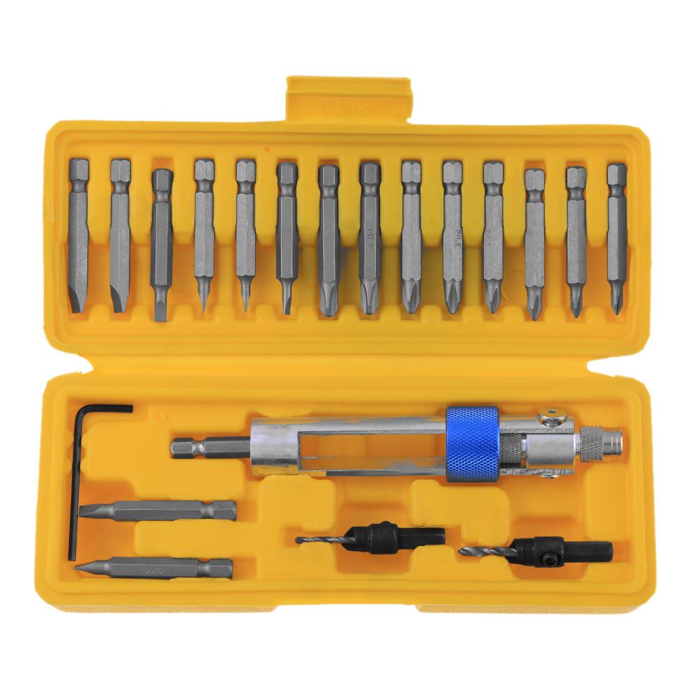

20pcs Alloy Steel Double Use Screwdriver Bits Drill Driver Countersink Set, 501 Original