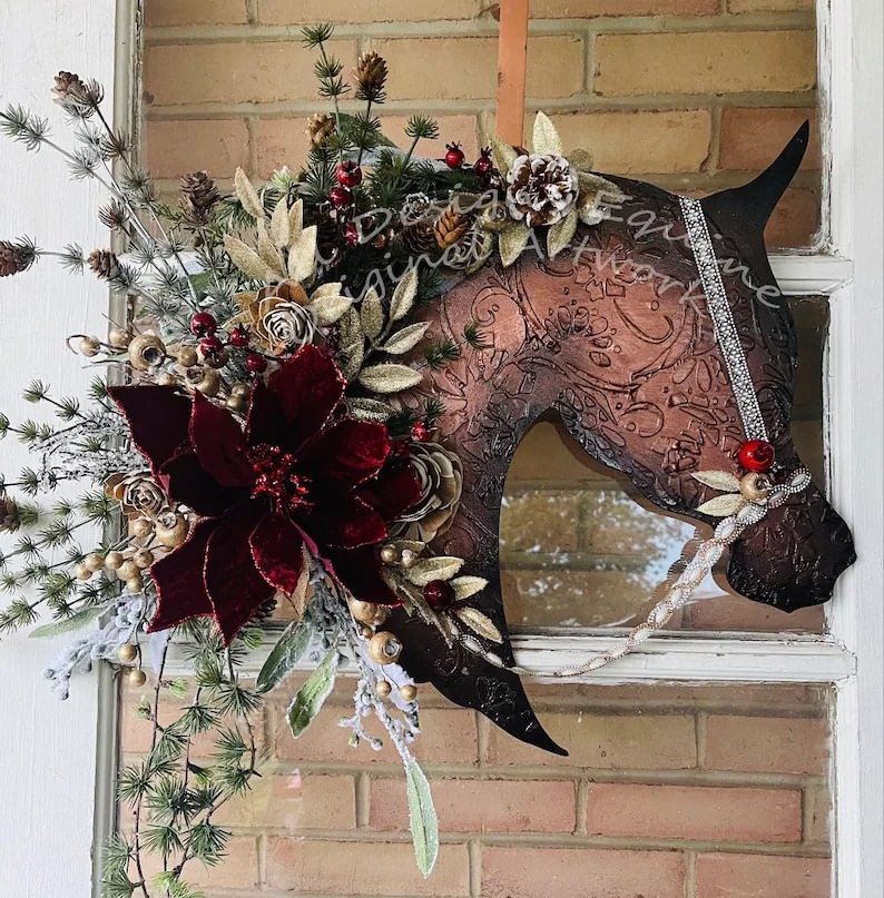 🔥Christmas Arabian Wood Horse Head Wall Decor🔥(CHRISTMAS SALE)