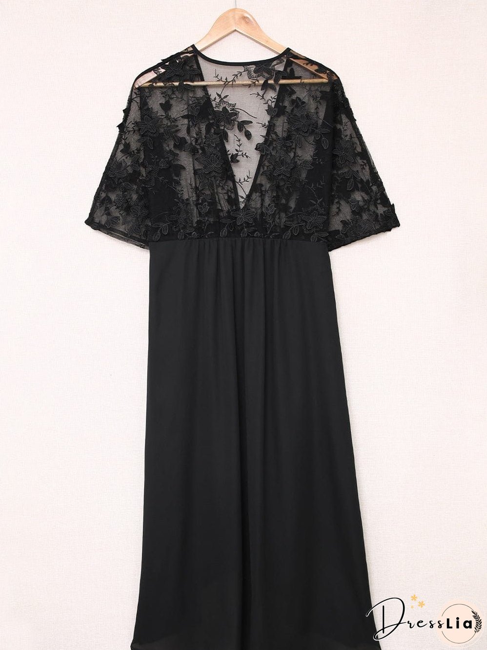 Elegant Pink Floral Lace Kimono Cover-Up