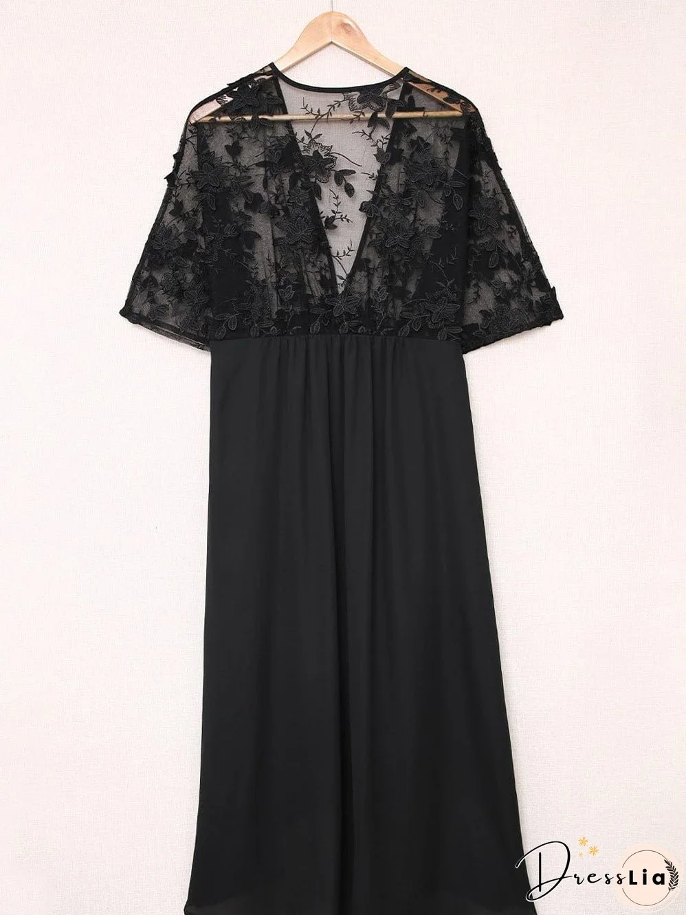 Elegant Pink Floral Lace Kimono Cover-Up