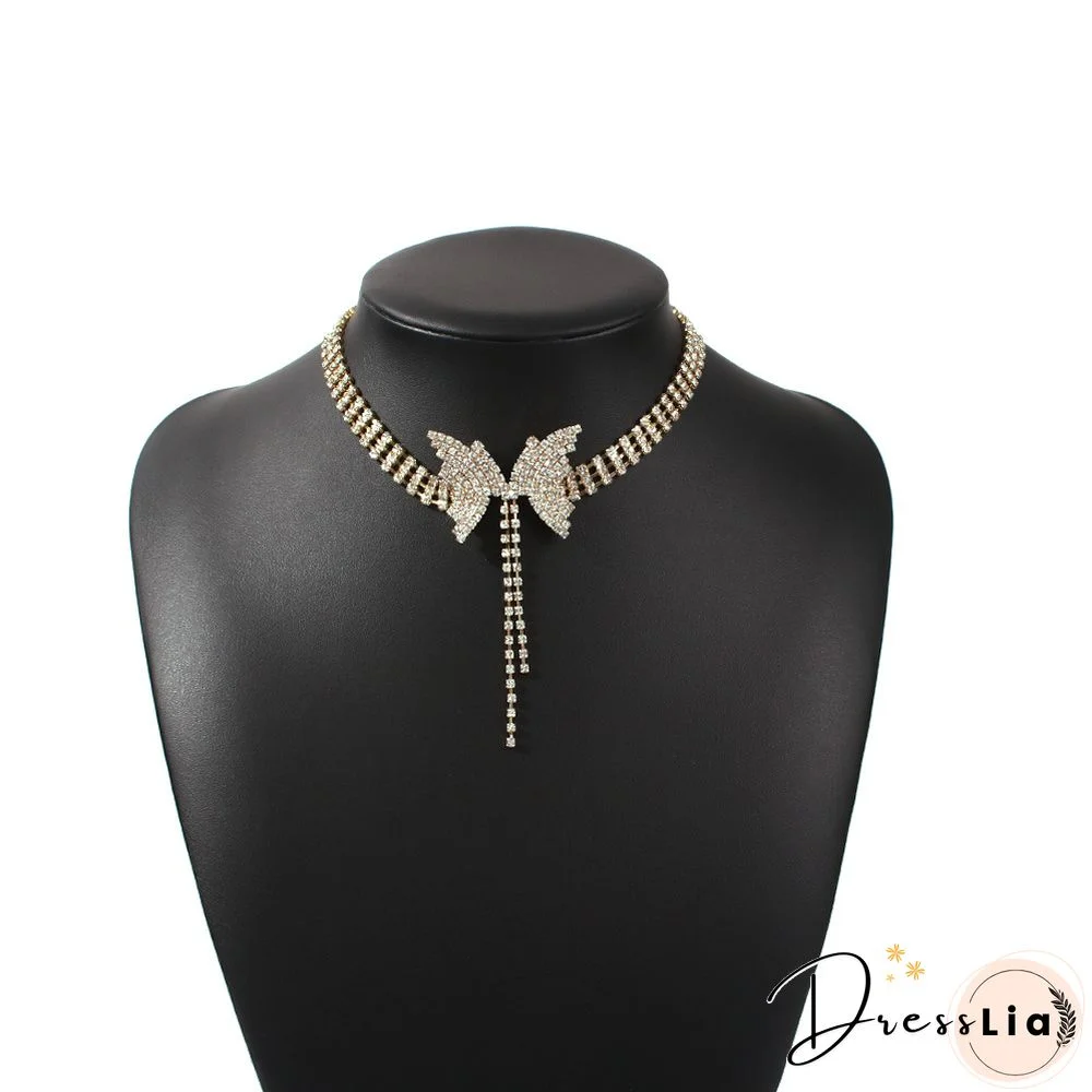 1PCS Butterfly Decor Studded Choker