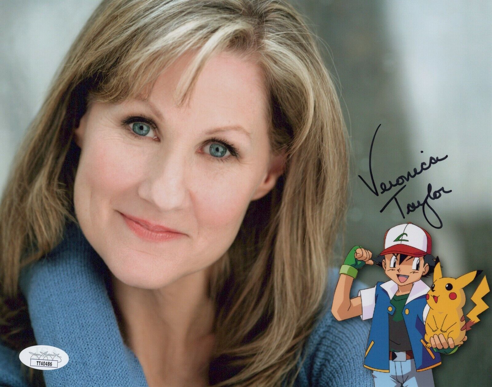 VERONICA TAYLOR Signed 8x10 POKEMON ASH Photo Poster painting Authentic Autograph JSA COA Cert