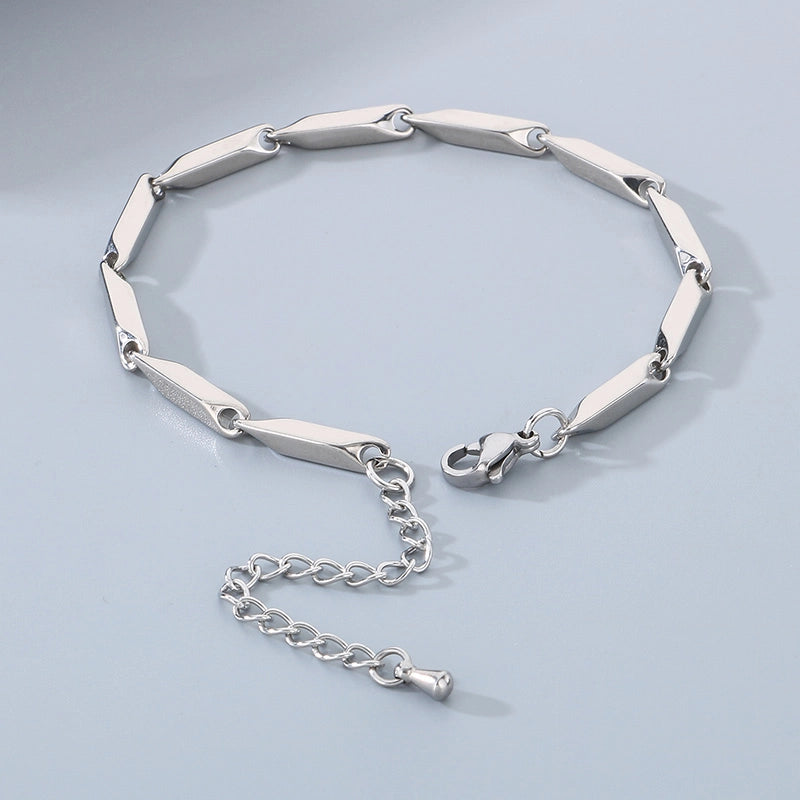 Minimalist Rhombus 304 Stainless Steel Unisex Bracelets Men Chain Bracelets