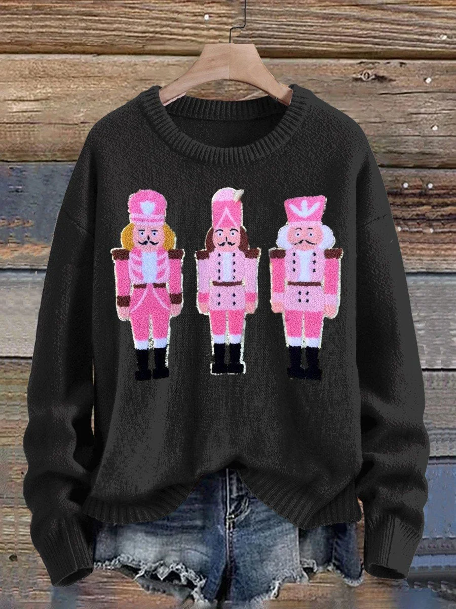 The Nutcracker Print Knit Pullover Sweater