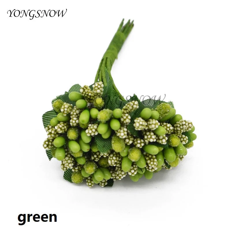 24pcs/lot Mulberry Stamen Artificial Flowers Stamen /DIY Pistils For Flowers Heads Wedding Party Scrapbooking Craft Decoration