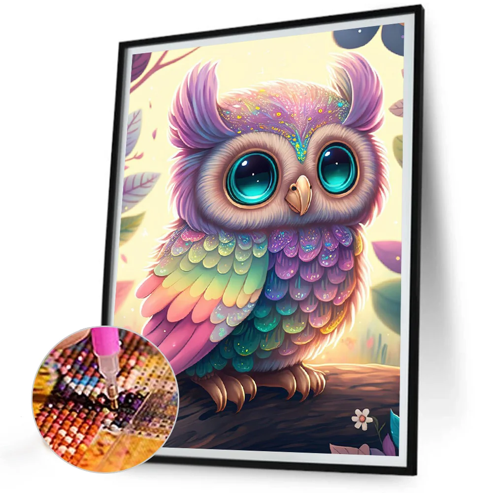 Diamond Painting - Full Round Drill - Owl(30*40cm)