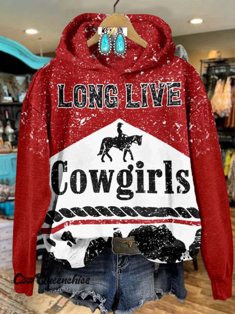 Cowgirls Print Casual Sweatshirt Multicolor / S