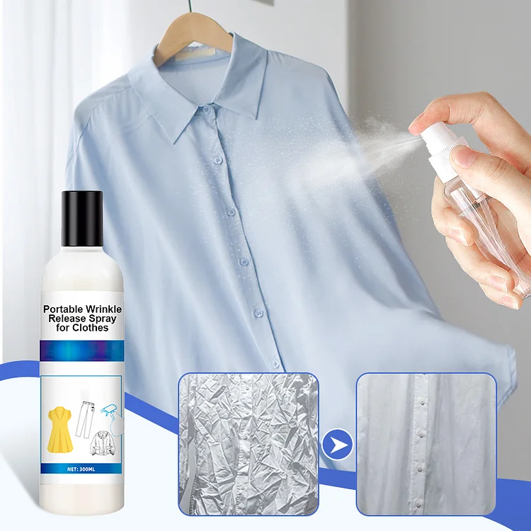 Portable Wrinkle Release Spray for Clothes