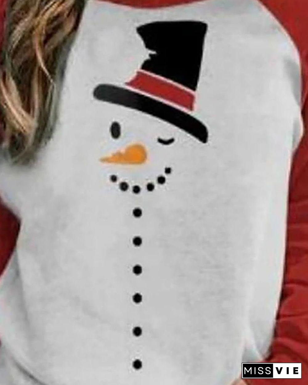 Christmas Animal Print Long Sleeve Top P10792