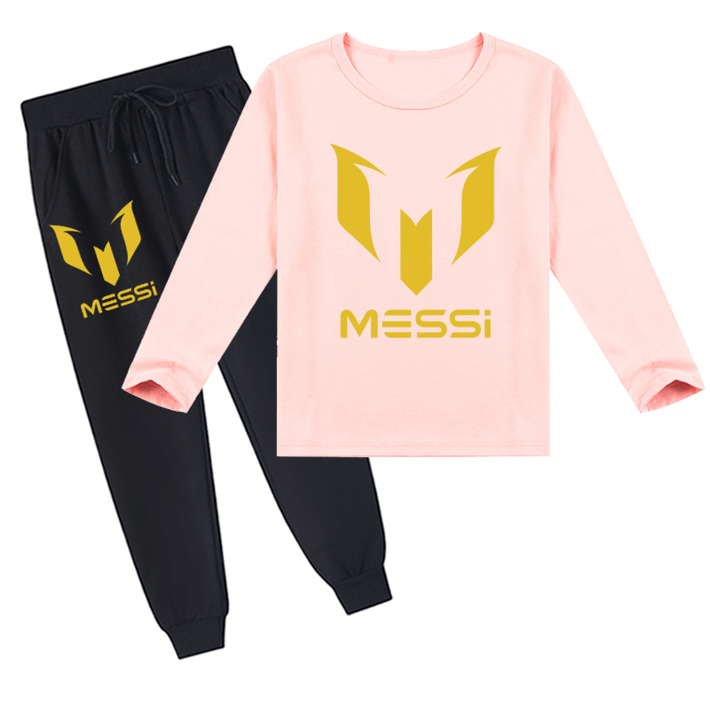 Mayoulove Messi Long Sleeve T-Shirt Set for Boys & Girls - Soccer Star Apparel - Perfect Gift for Young Football Fans-Mayoulove