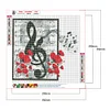 Notes De Musique - Complète Rond Diamant Peinture 35*35CM