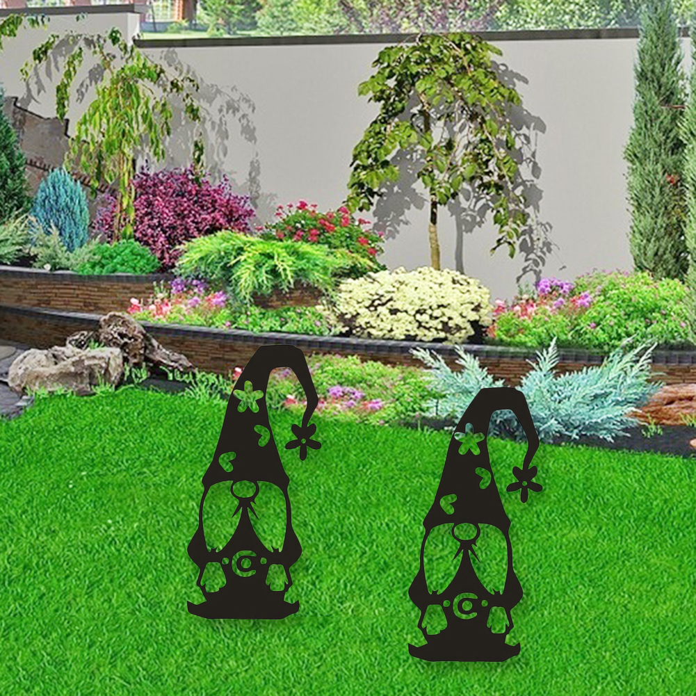 

Elf Gnome Hollow Silhouette Garden Lawns Decoration Santa Statue Art Craft, 501 Original