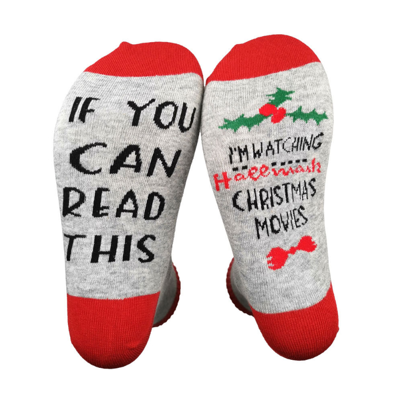 Color-matching Letter Comfortable Cotton Christmas Socks - Livereid