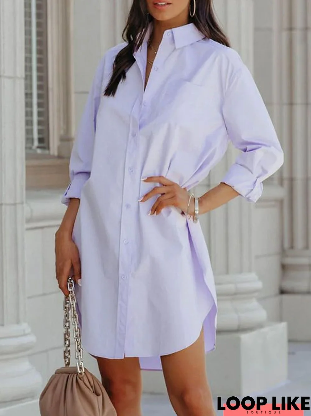 Casual Buckle Dress