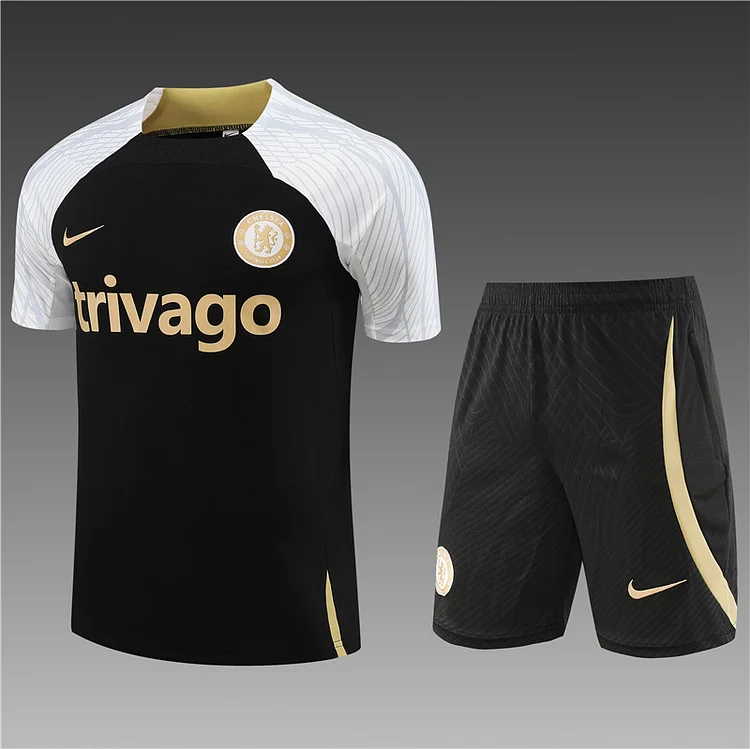 2023-24 Chelsea black short sleeve training shirt