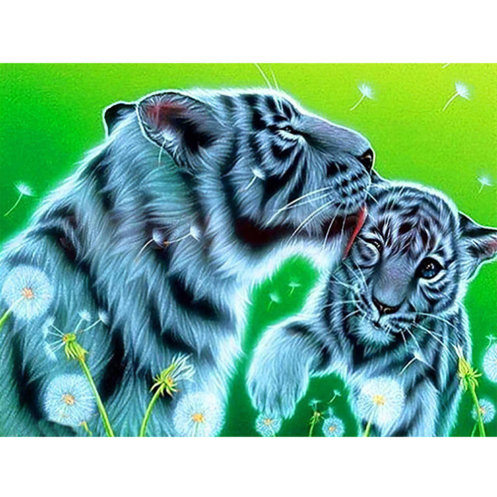

40*30CM - Round Drill Diamond Painting - Tiger, 501 Original