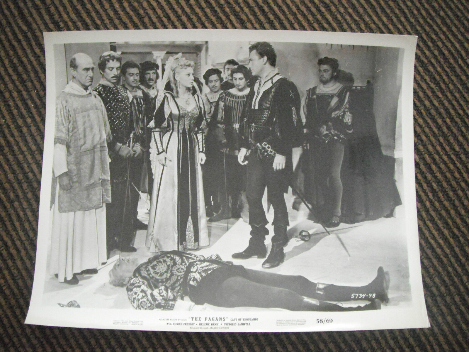 The Pagans B&W Artist 8x10 Promo Photo Poster painting Original Lobby 1953 #3