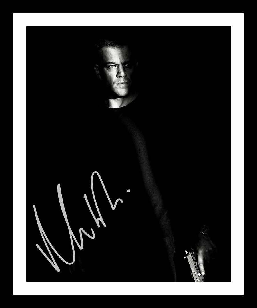 Matt Damon Autograph Signed & Framed Photo Poster painting