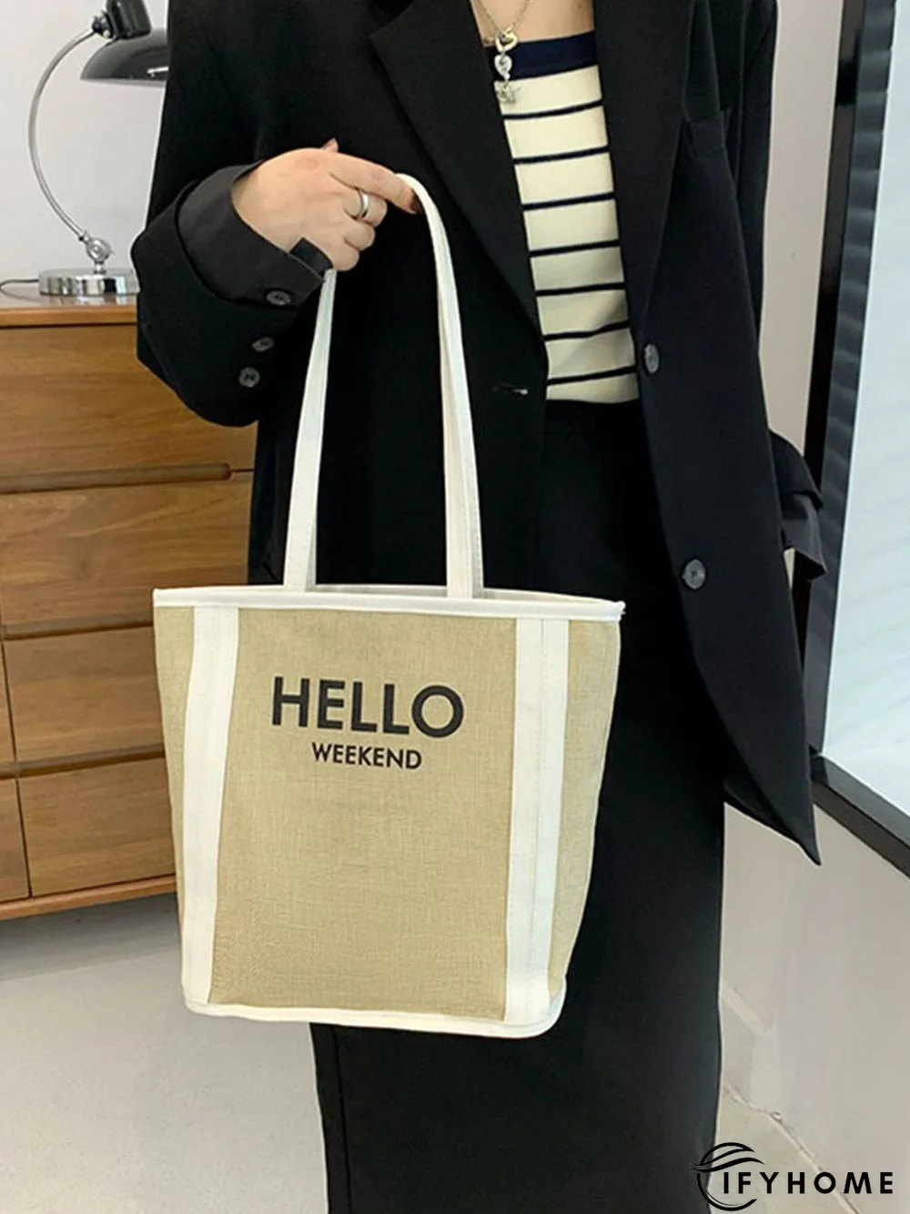 Hello Weekend Casual Commuting Large Capacity Tote Bag | IFYHOME