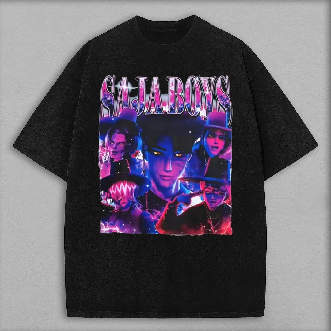 Saja Boys Printed Oversized Unisex T-shirts