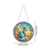 5D Diamond Painting Double Sided Effect  Stained Glass Panel Decorative Home Garden Decoration Hanging Kit(Cat)