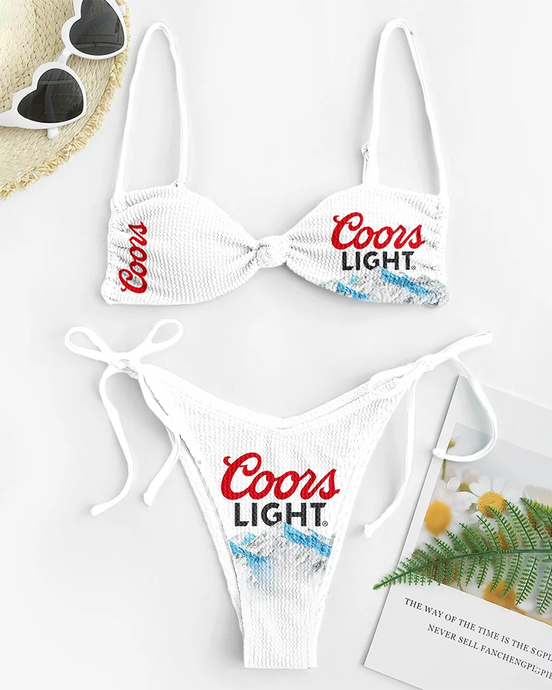 Coors Light Casual Printed Bikini Set