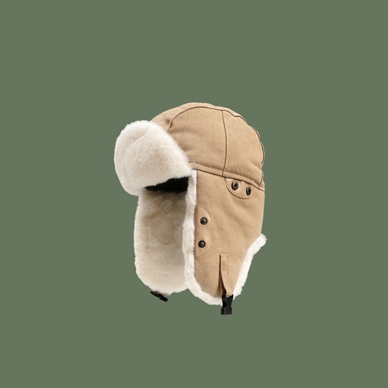Lynn Thickened Winter Fur Hats - Khaki