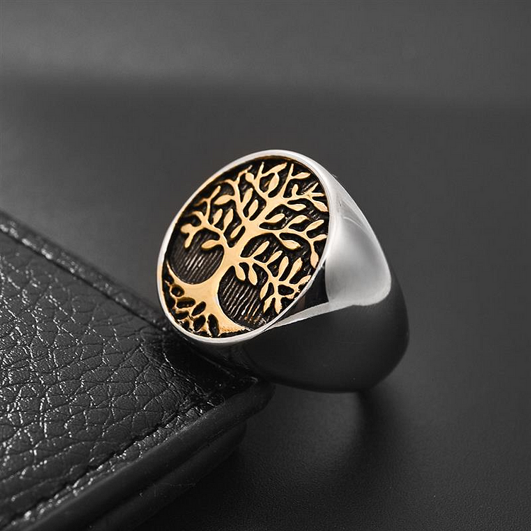 Tree of Life Stainless Steel Ring