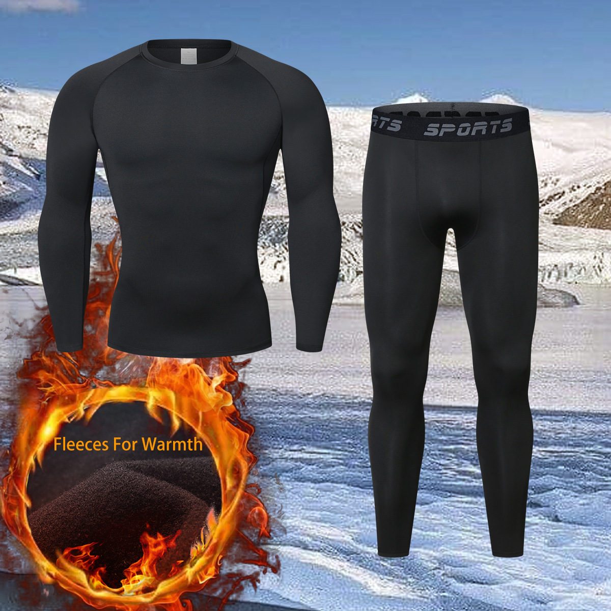 Thermal Compression Base Layer Set For Winter Sports