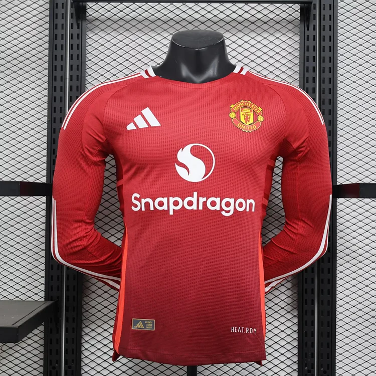 2024/25 Manchester United Home Long Sleeve Shirt - Player Version