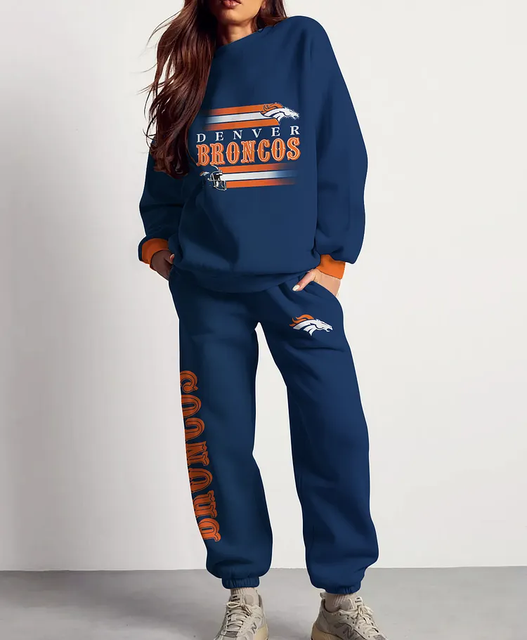 Denver Broncos  3D sweatsuit and sweatpants 2 piece outfits