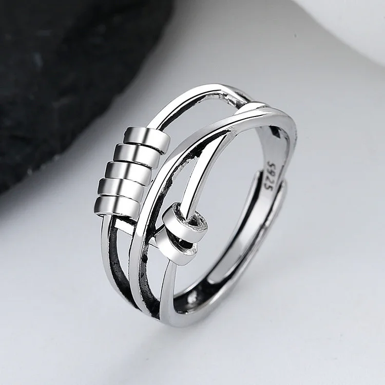 Three Layer Transfer Bead Adjustable Ring