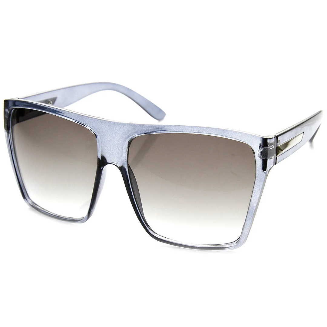 Large Oversized Retro Fashion Square Flat Top glasses